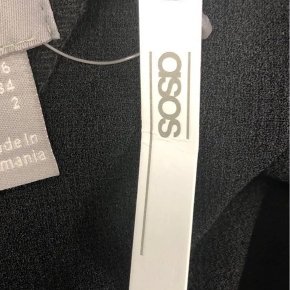 NWT [ASOS] Wiggle Pleated Midi Cap Sleeve Scoop Neck Black Dress Women’s Sz 2 - Picture 12 of 12